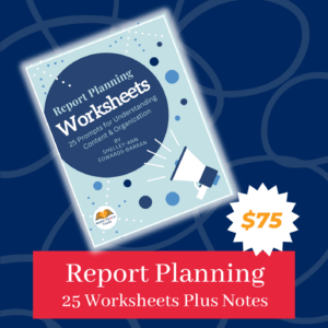 Report Planning Worksheets Plus Notes