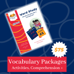 Word Study Vocabulary Package 1